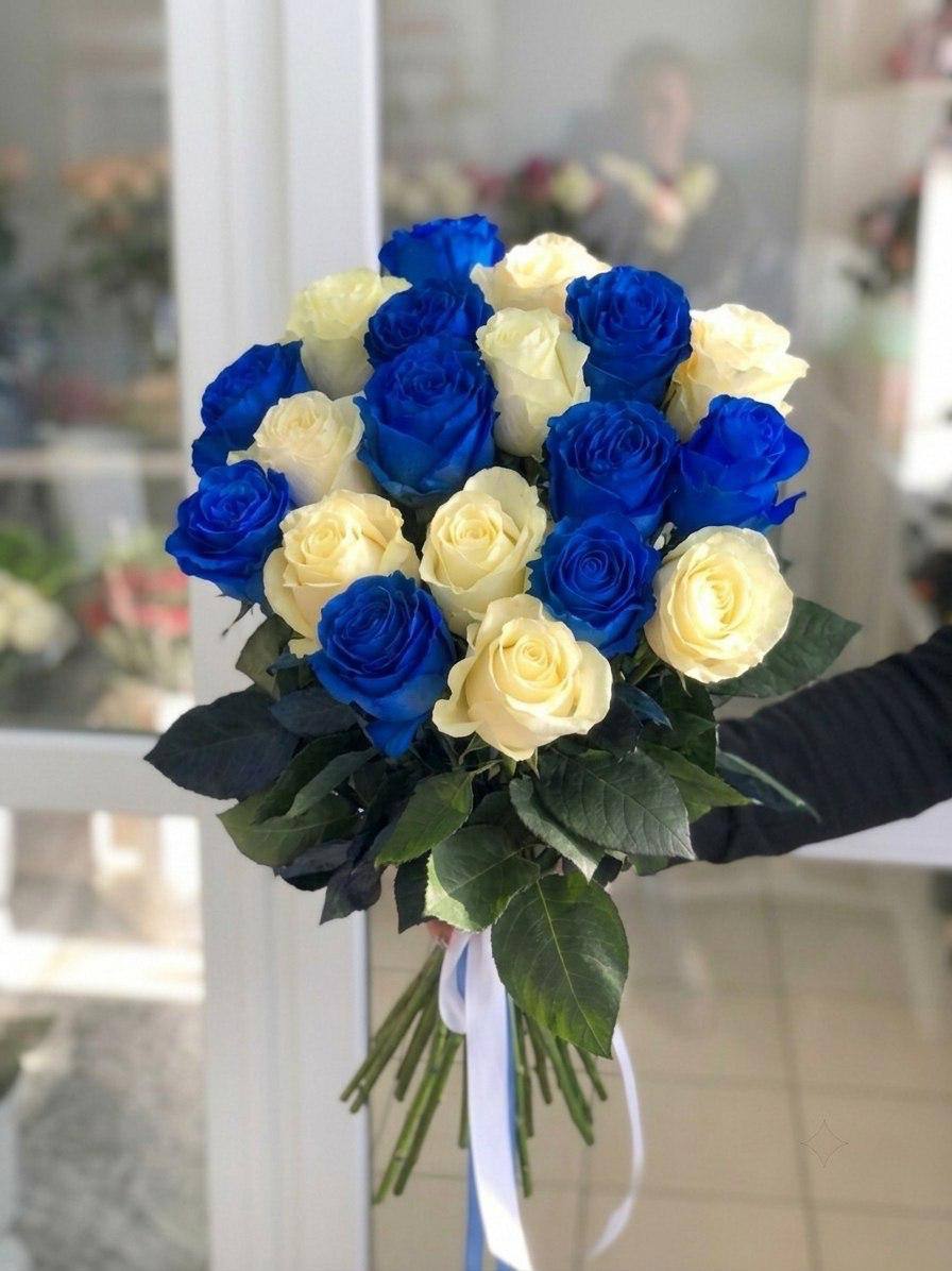 Моно-букет из 19 розы